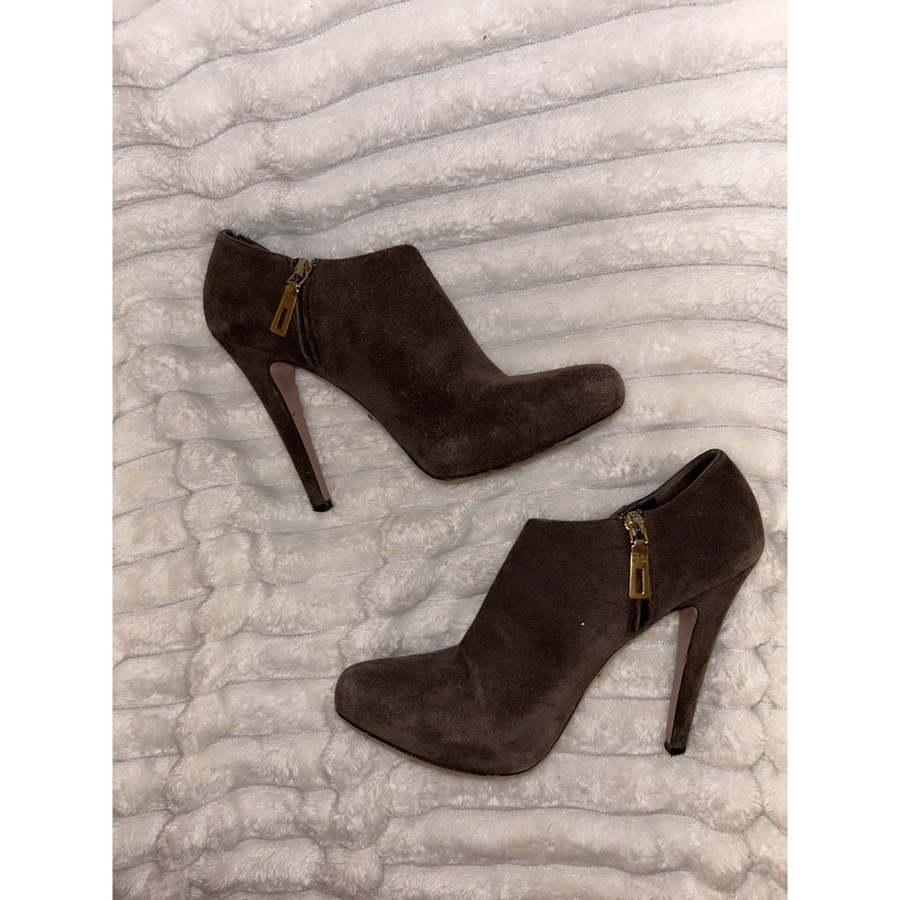Prada Brown Suede Ankle Booties - Picture 6 of 14